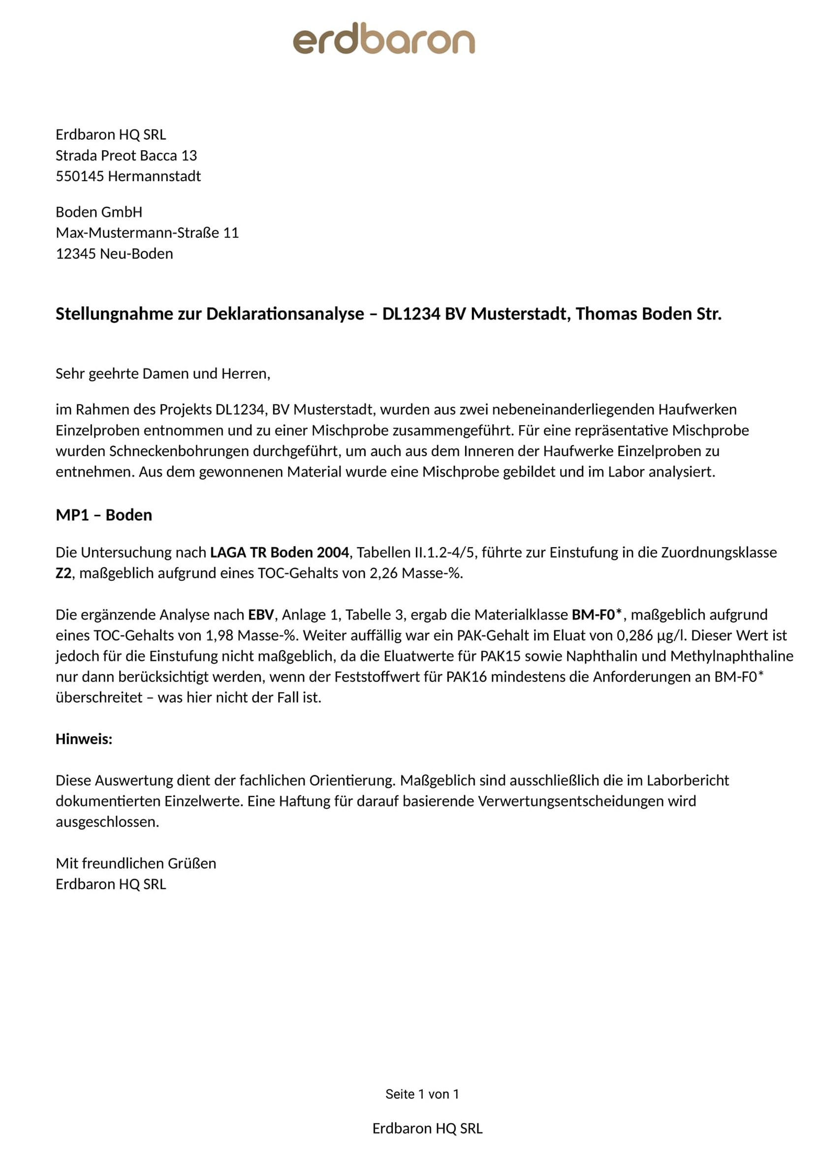 - Erdbaron analysiert, bewegt & entsorgt